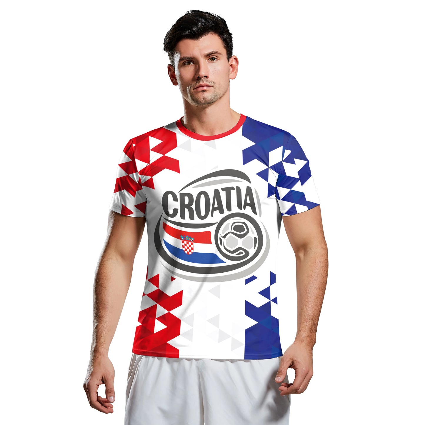 NADANBAO Summer Men/Women Croatia Football Jerseys Sport Tee Tops 3D Printing Futebol Soccer Jersey Fitness Shirt