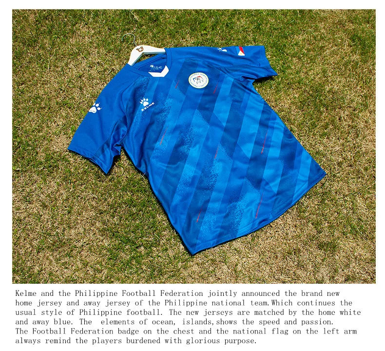 KELME Philippine National Team Jersey The Azkals Year Replicas Jersey (Included The Team Logo and Flag)