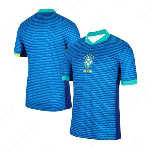 2025 Brazil National Team Away Jersey Outdoor Sweat Absorbent Quick Dry Soccer Jersey Summer Classic Casual Loose T-Shirt New