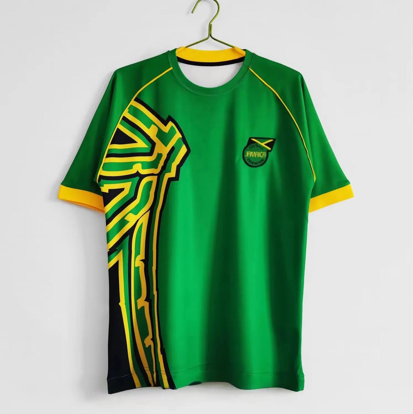 3d Printed Short-sleeved Shirt for Both Men and Women 1998 Jamaica Home_away Retro Football Jersey