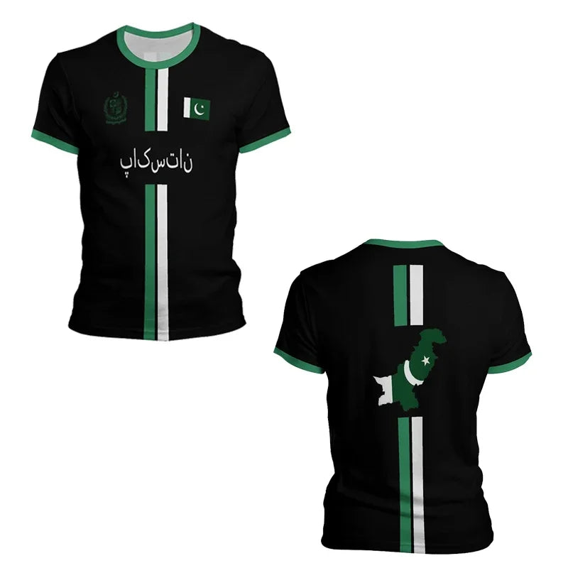2025 New Pakistani football jersey, sports T-shirt, oversized top, casual graphic T-shirt for both men and women
