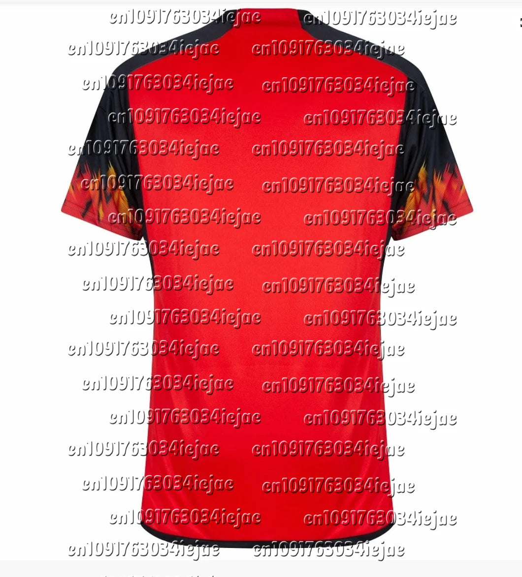 2024 Belgium Jersey De Bruyne Football Jersey Suit Men's Custom National Team Home Training Jersey Men's Quick Drying