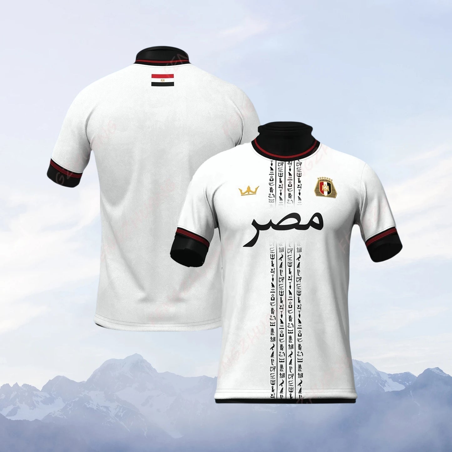 Egypt Football Jersey Unisex Casual Tee Faddish Comfortable T-Shirt Streetwear Classic Print Adult&Kid Sportswear