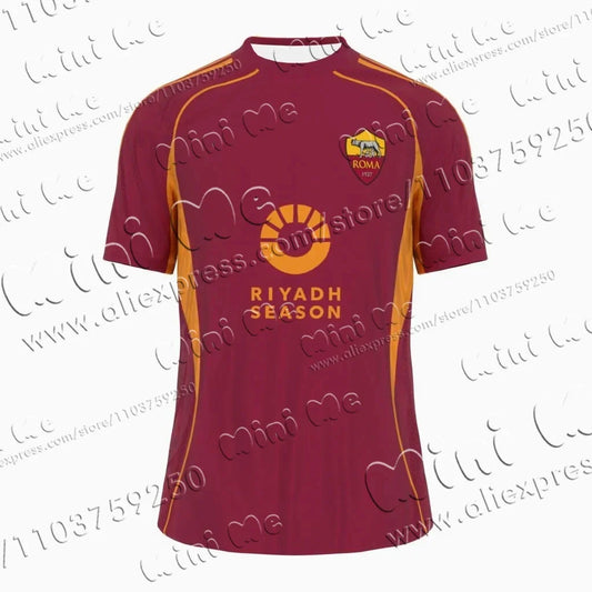 2025 Summer New Men's AS Roma  Home  Adult and kids