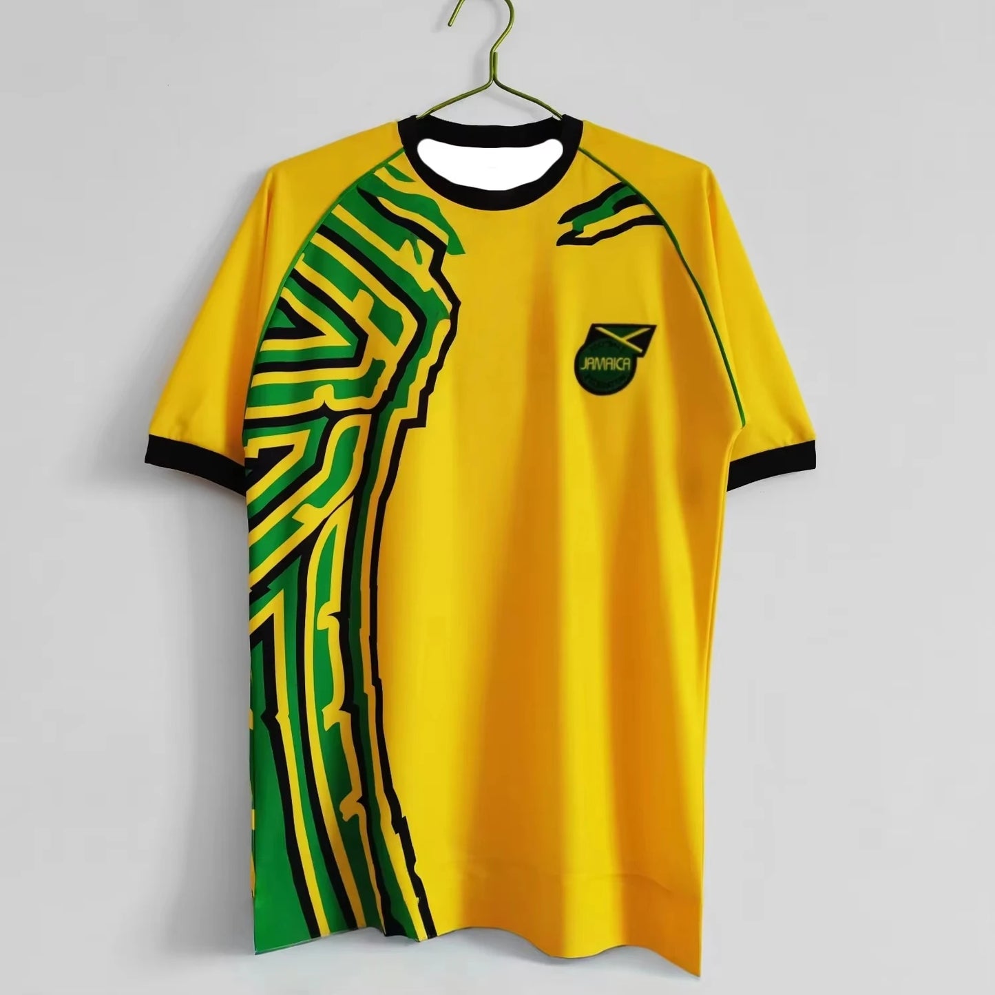 3d Printed Short-sleeved Shirt for Both Men and Women 1998 Jamaica Home_away Retro Football Jersey