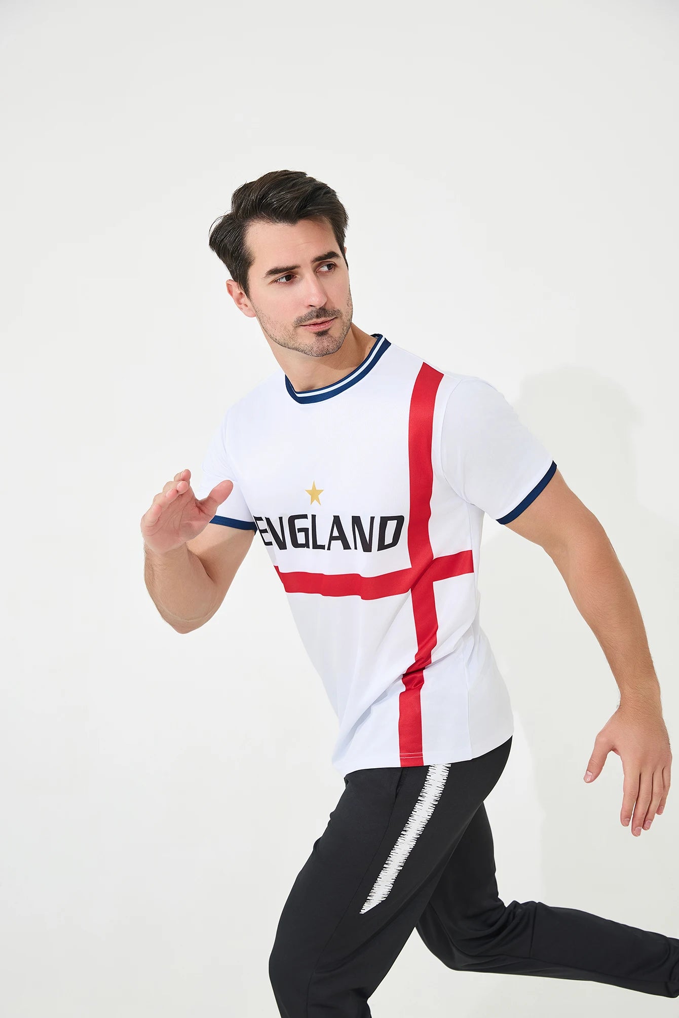 Hot Selling Yingruida England Adults' Soccer Jersey European National Soccer Shirt Football Shirt  for Men Casual Training Shirt