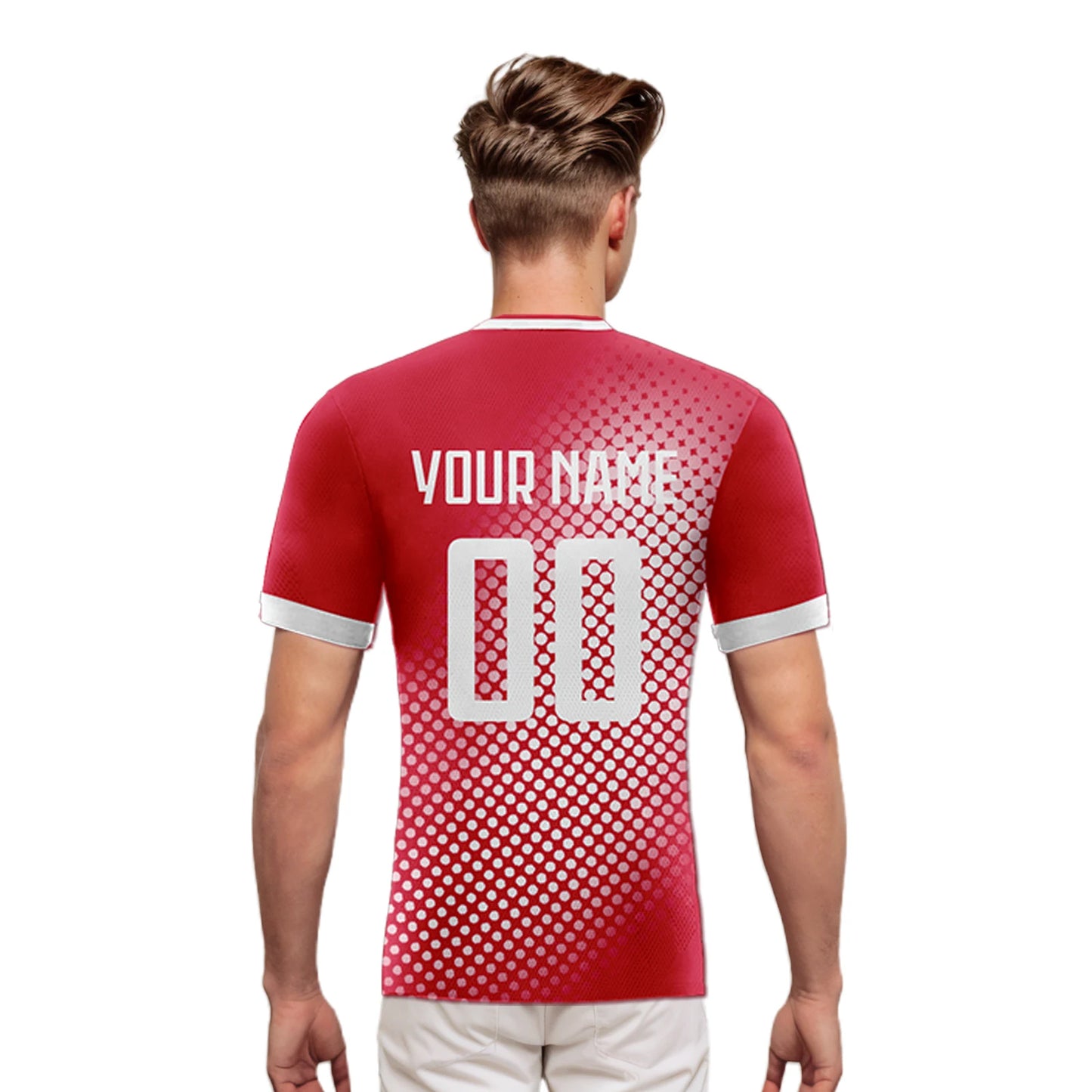 Denmark National Soccer Jersey with Name Number Flag Polka Dot Pattern Football Shirts Soccer Team Fans Men Women Youth Gifts