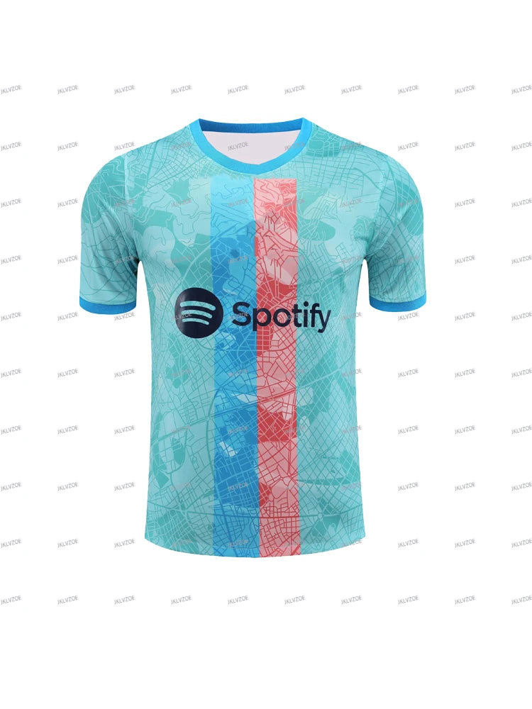 Men's 3D Printing Special edition Barcelona Football T-shirt Jersey Training Uniform Breathable Oversized Fan T-shirt