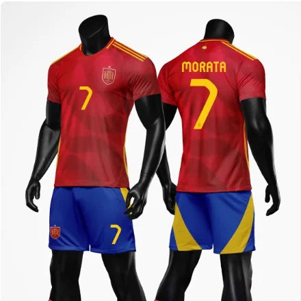 2024 European Cup Spain Yamal Pedri jersey football uniforms for adults and children