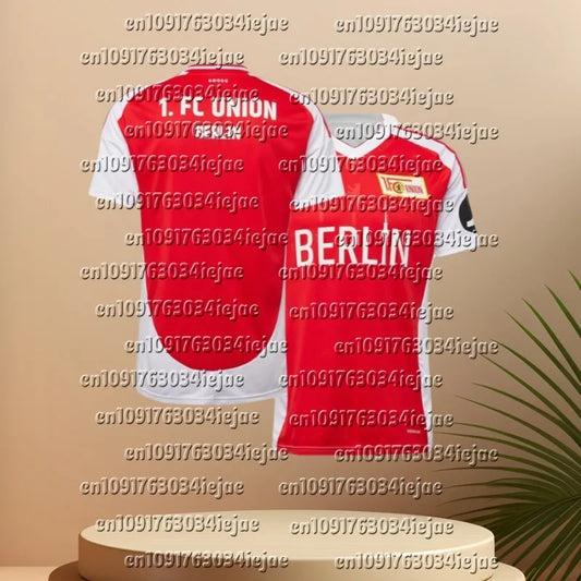 Hot Football Jersey Men  Clothes Union Berlin Jersey Breathable Quick-Drying Oversized Elastic Casual Replica Printed Tops
