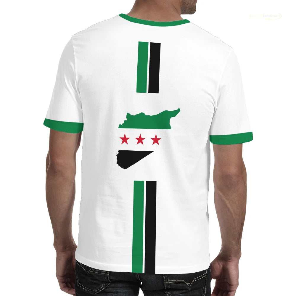 New Syria Football Jersey Men's Sports T-shirts Syrian Flag Street Oversized Tops Unisex Casual Graphic T-shirts Mens Gifts