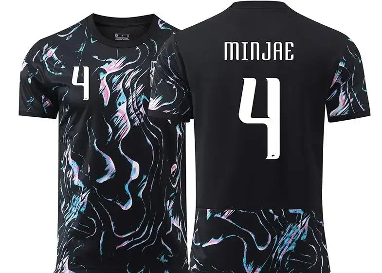 25 Korea National Team Away Jersey Football Training Kit 7 Son Heung-min 18 Lee Kang-in Jersey Children Set Uniform Casual Tops