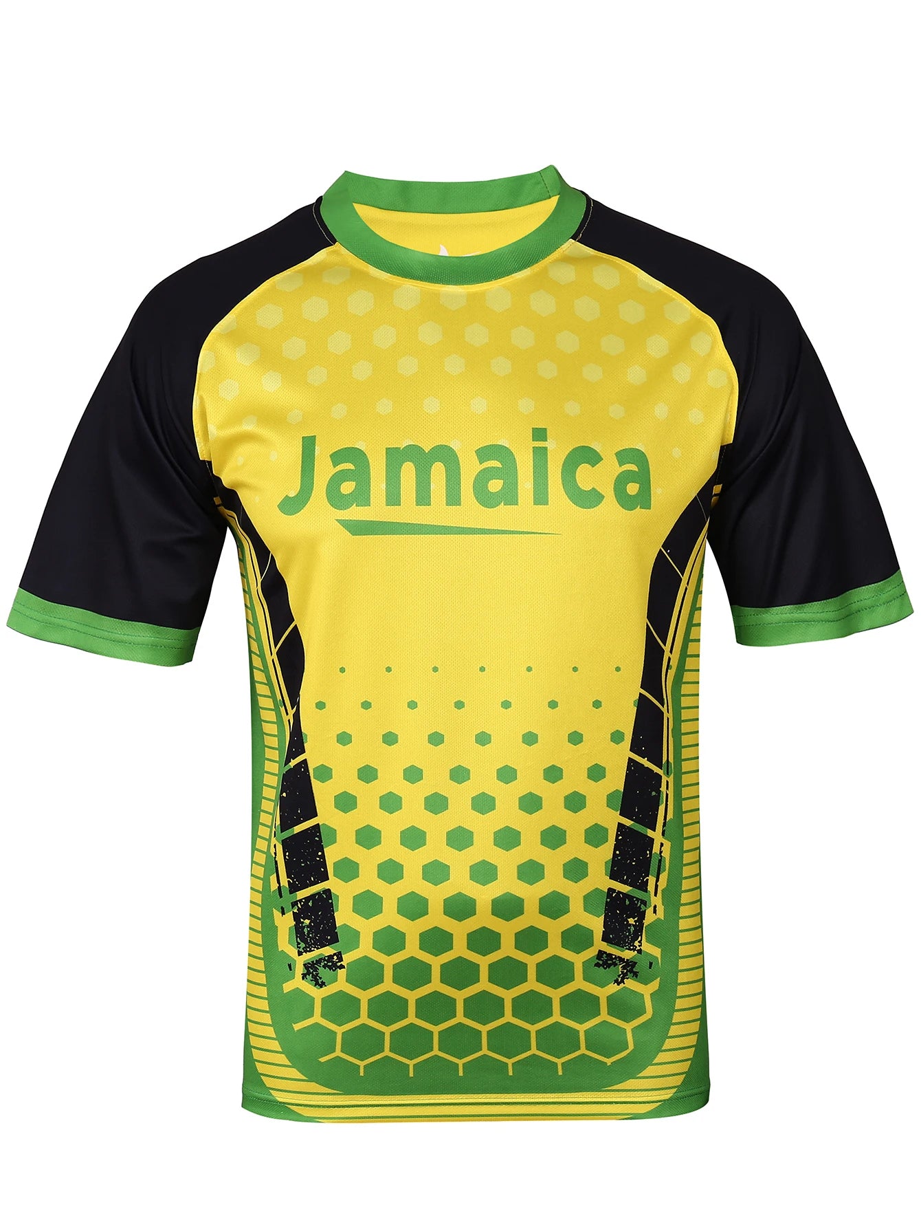 Hot selling Jamaica new design soccer uniform custom quick-drying crewneck fitness football jersey shirt