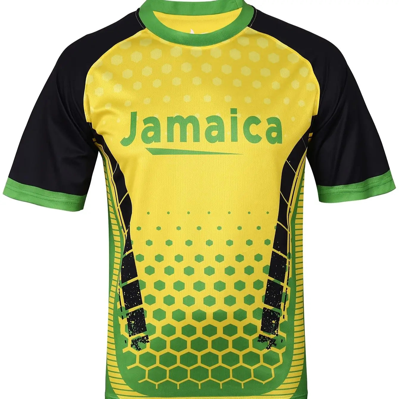 Hot selling Jamaica new design soccer uniform custom quick-drying crewneck fitness football jersey shirt