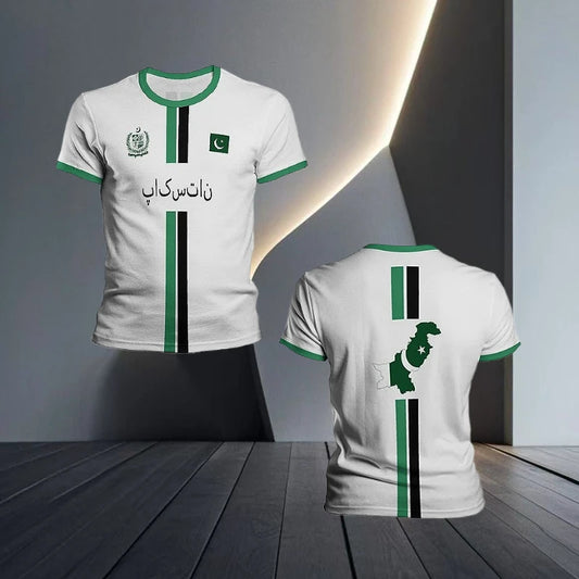 2025 New Pakistani football jersey, sports T-shirt, oversized top, casual graphic T-shirt for both men and women