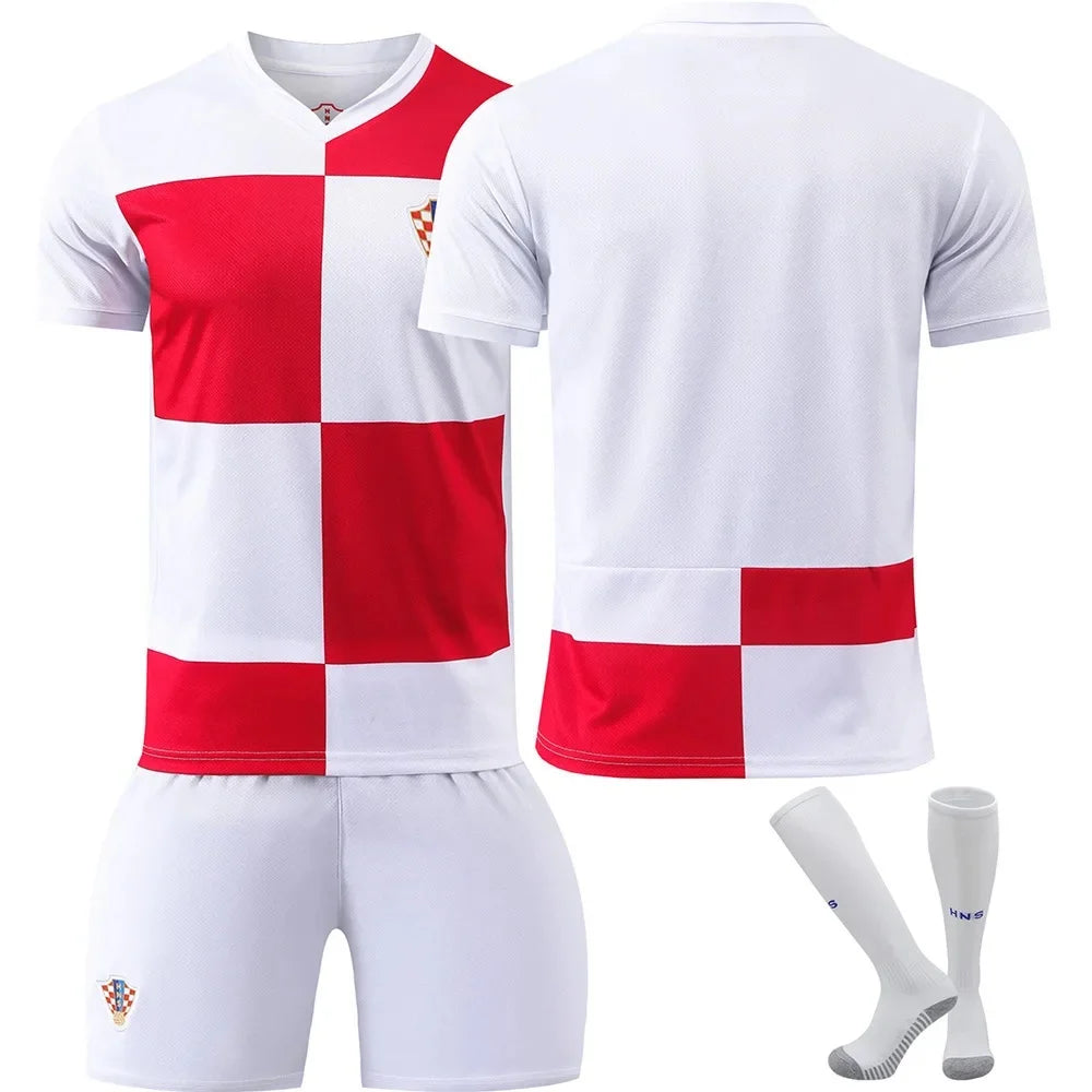 Croatia Home 10 Number Modric Adult Children's Football Jersey Sports Wear Set Cross-Border Sale Sportswear And Uniforms