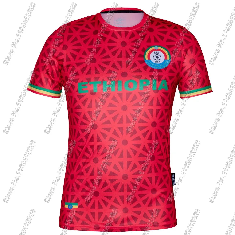 Maillot Ethiopia flag National Jersey team Fans 2025 T Shirts 3D Print Mens Shorts Running Streetwear Casual Training Suit C