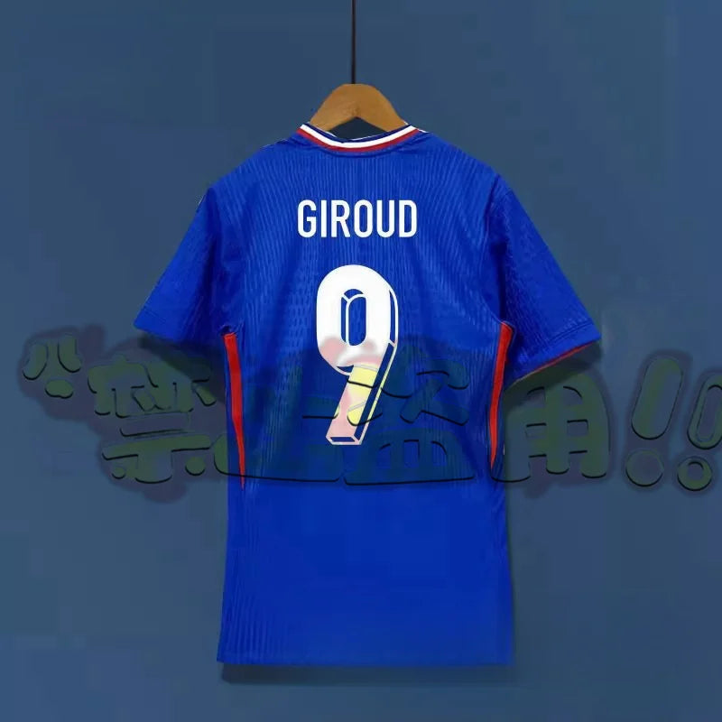 2024 European Cup France Jersey No. 10 Mbappe Football Jersey 7 Griezmann 9 Giroud 11 Belet Thai Version Quick Drying