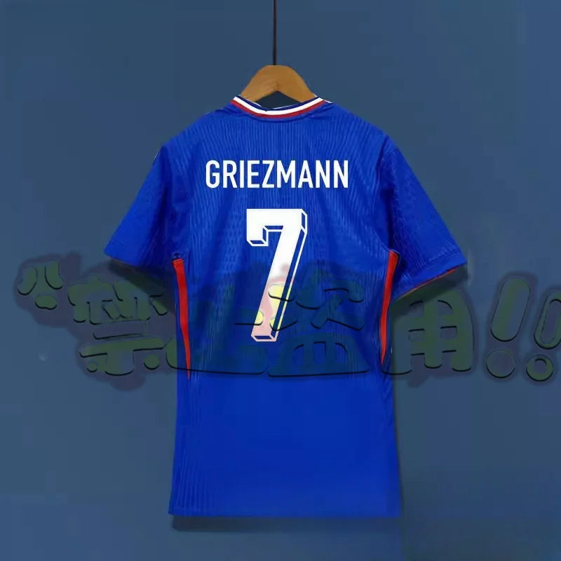 2024 European Cup France Jersey No. 10 Mbappe Football Jersey 7 Griezmann 9 Giroud 11 Belet Thai Version Quick Drying