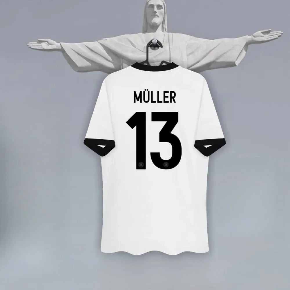 German National Team Jersey Home 125th Anniversary Football Training Jersey 3D Printed Breathable Men's Short-sleeved T-shirt