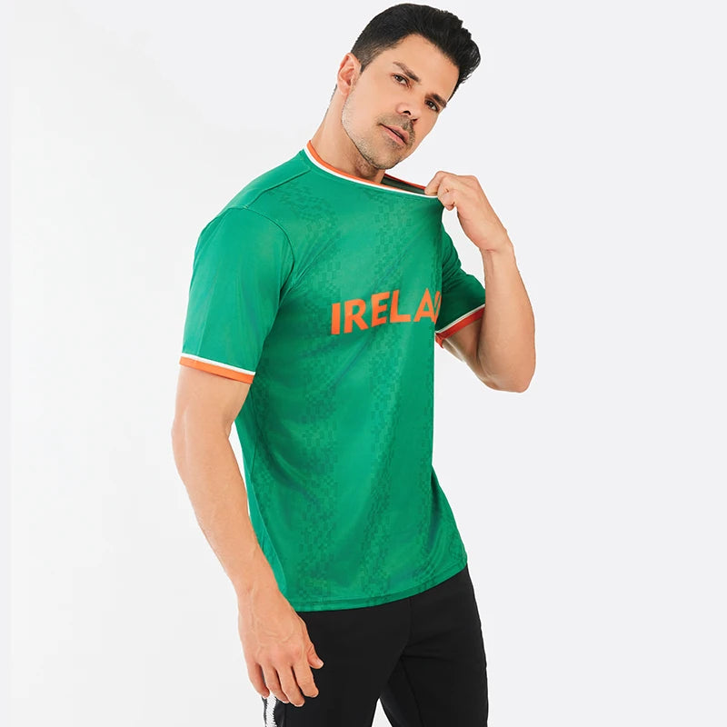 2024 Ireland football jersey, training day shirt, high quality breathable fabric Irish soccer uniform