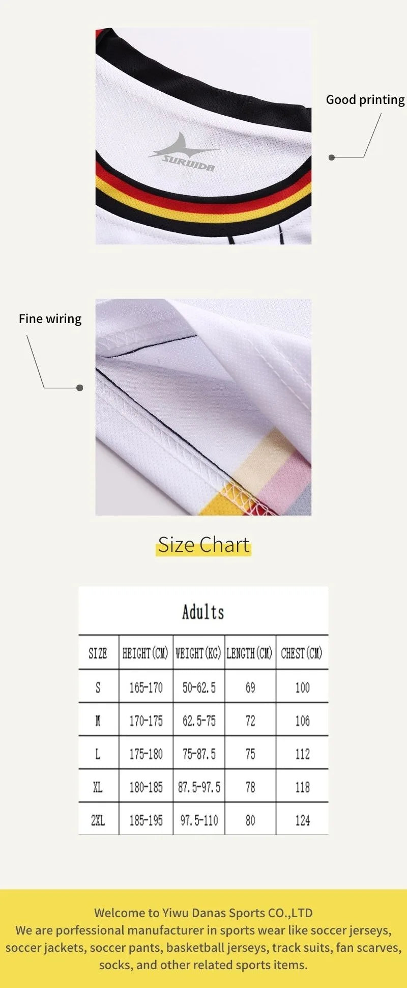 The latest European team Germany football jersey High quality customizable and Breathable soccer uniform