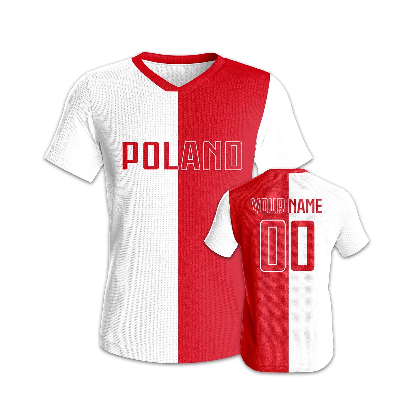 Custom Poland Football Jersey Personalized Name Number Quick-Dry Soccer Team Uniform Athletic Sportswear for Men Women Youth