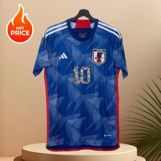 Hot Japan National Team Special Edition Black Jersey Printed Sports Outdoor Football Suit Customized Fan Edition Breathable Moto