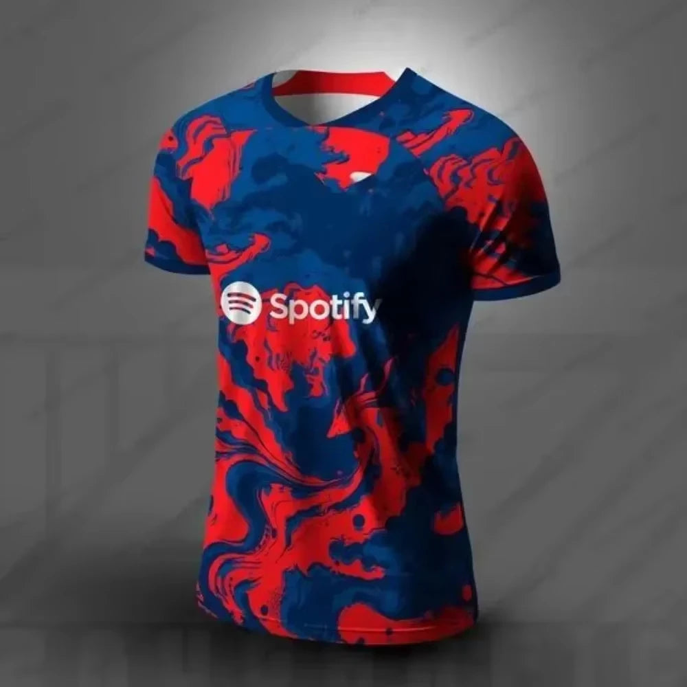 Summer Barcelona Special Edition t shirt Football Jersey Men Comfortable Breathable Quick Drying Motorcycle Training T-shirts