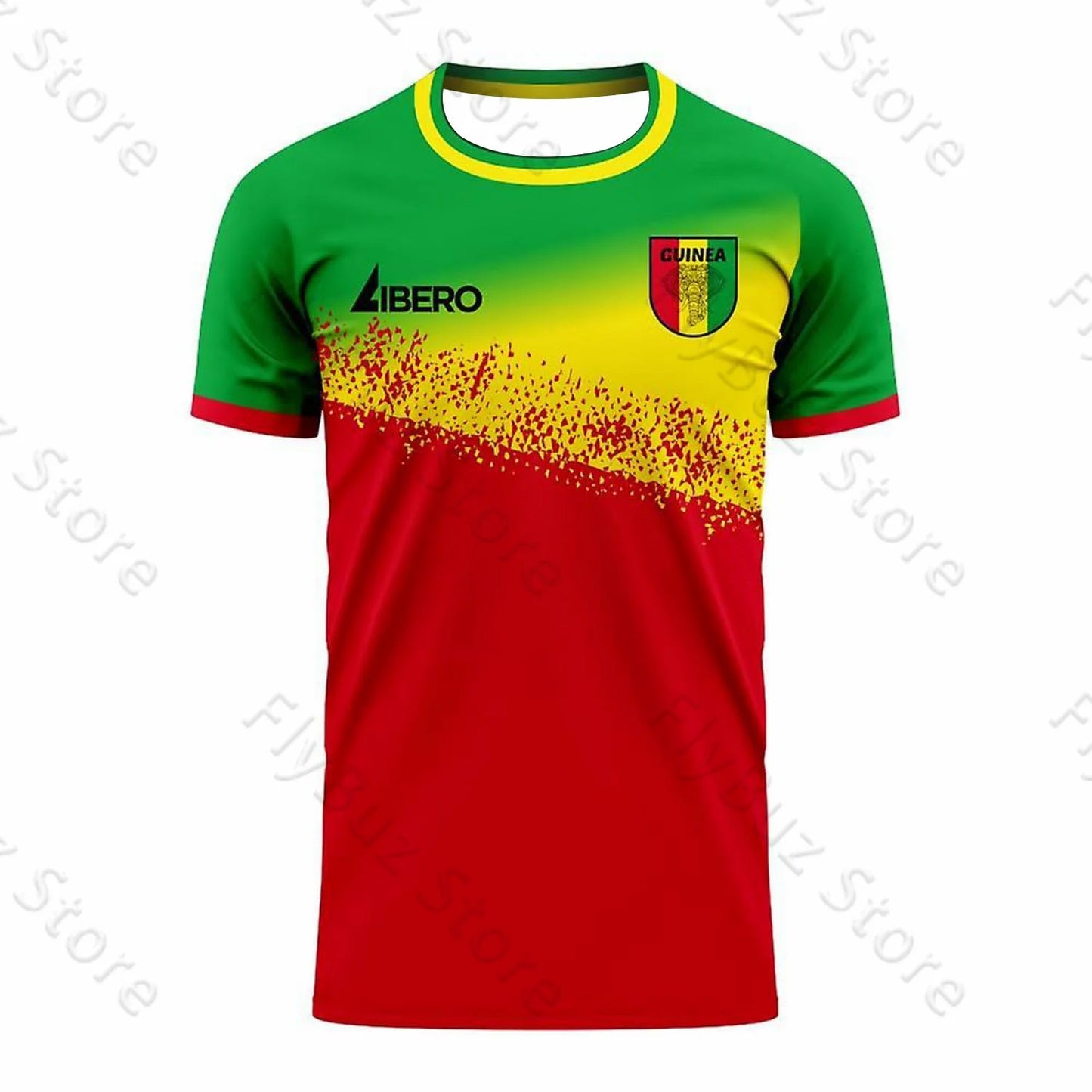 New 25-26 Children Men Training Clothes Guinea Fan Jerseys Street Breathable Short Sleeves Versatile Adult Football T-Shirts