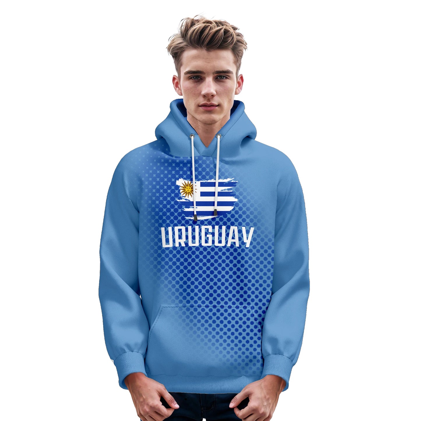 Custom Uruguay Soccer Sweatshirt for Men Women Youth Fans Gift Football Team Sweatshirt Personalized Any Name Number S-5XL
