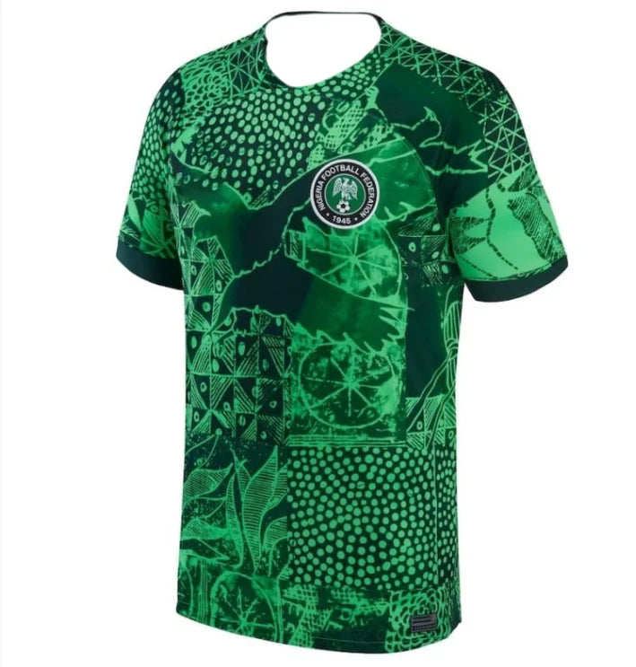 2025 New Mens Nigeria Home&Away Short Sleeve Football Shirt Youth Kids Training Oversized Soccer Uniform Breathable Jersey