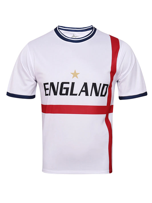 Hot Selling Yingruida England Adults' Soccer Jersey European National Soccer Shirt Football Shirt  for Men Casual Training Shirt