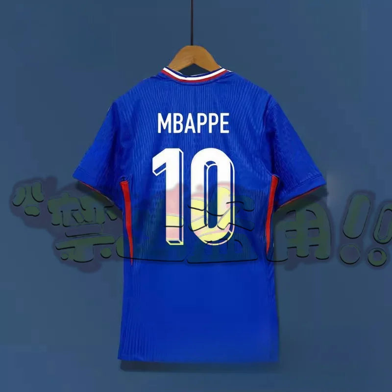2024 European Cup France Jersey No. 10 Mbappe Football Jersey 7 Griezmann 9 Giroud 11 Belet Thai Version Quick Drying