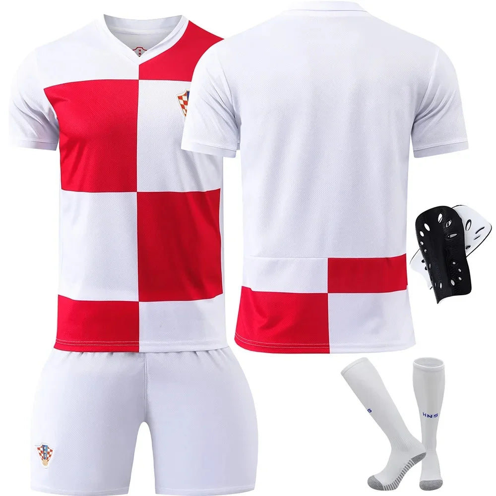 Croatia Home 10 Number Modric Adult Children's Football Jersey Sports Wear Set Cross-Border Sale Sportswear And Uniforms