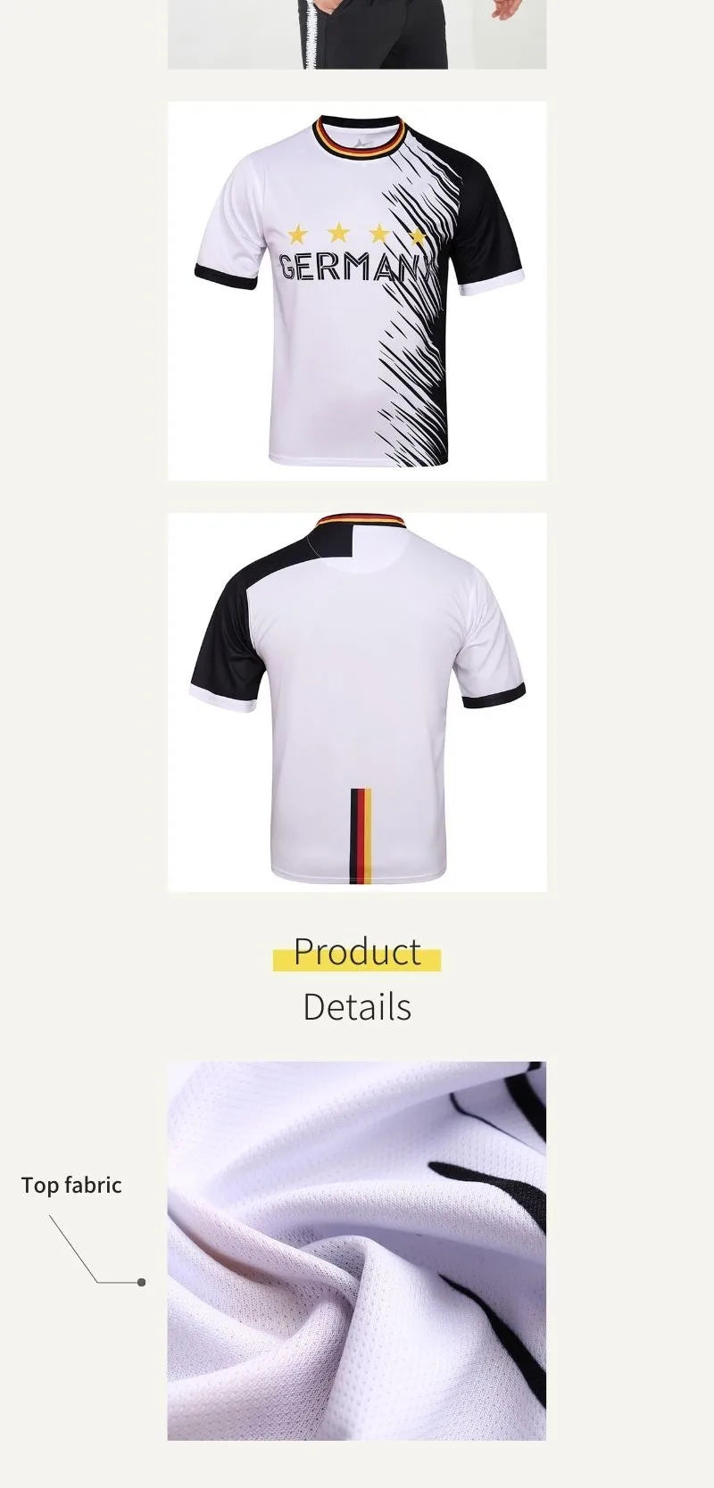The latest European team Germany football jersey High quality customizable and Breathable soccer uniform