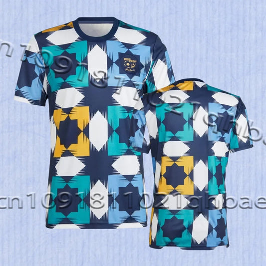 2025-26 Men's Algeria Pregame Jersey Outdoor Quick Dry Soccer Jersey Unisex Summer Classic Casual Loose Exercise Jersey T-Shir