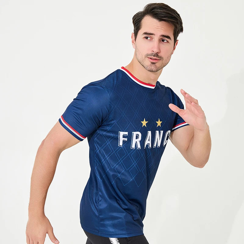 high quality new design European team France soccer jersey custom quick drying football uniform