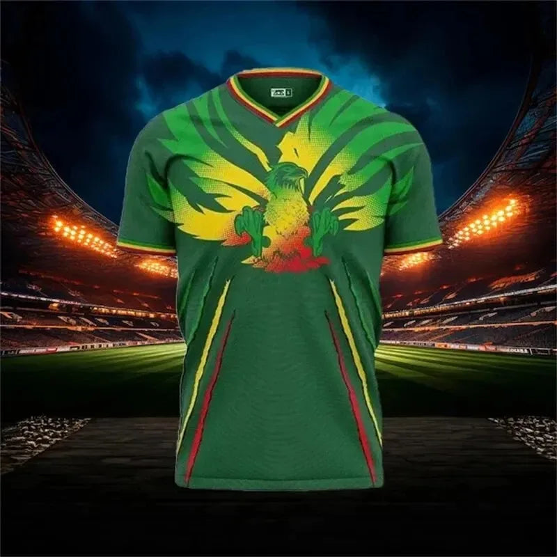 New Mali European Football Jersey 3D Printed Men's T-shirt Extra Large Street Fashion Football Running Sports Kid T-shirt