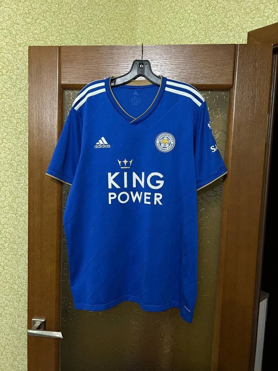 Leicester City 2018-2019 Home Football Shirt Soccer Jersey Motorcycle T-shirt Summer Breathable and Sweat Absorbing Motorcycle