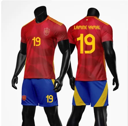 2024 European Cup Spain Yamal Pedri jersey football uniforms for adults and children