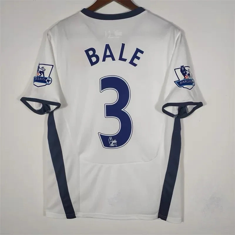 08-09 season Tottenham home white short-sleeved retro jersey No. 3 Bell No. 18 Klinsmann football jersey An undefined current