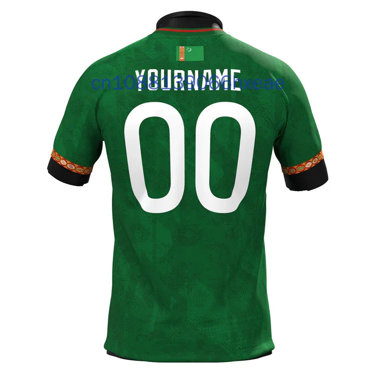 Turkmenistan Custom Men's Football Jersey 3D Printed Sport Casual Short Sleeve Oversized Men Women Tees Tops Streetwear