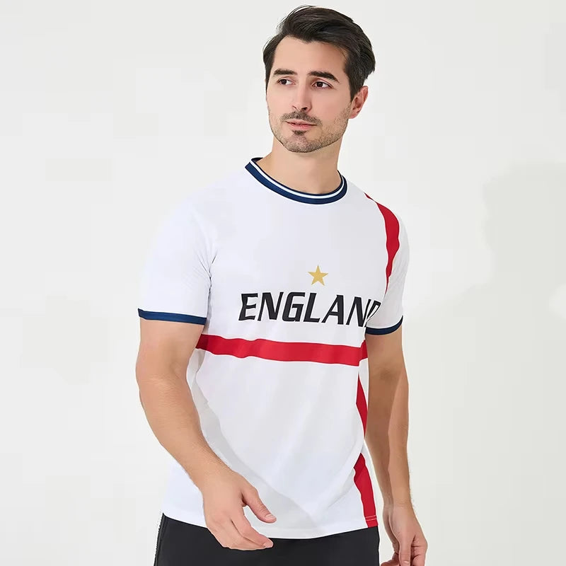 2025-26 Summer Euro England popular design hot selling soccer jerseys wholesale high quality 100_ polyester football wear