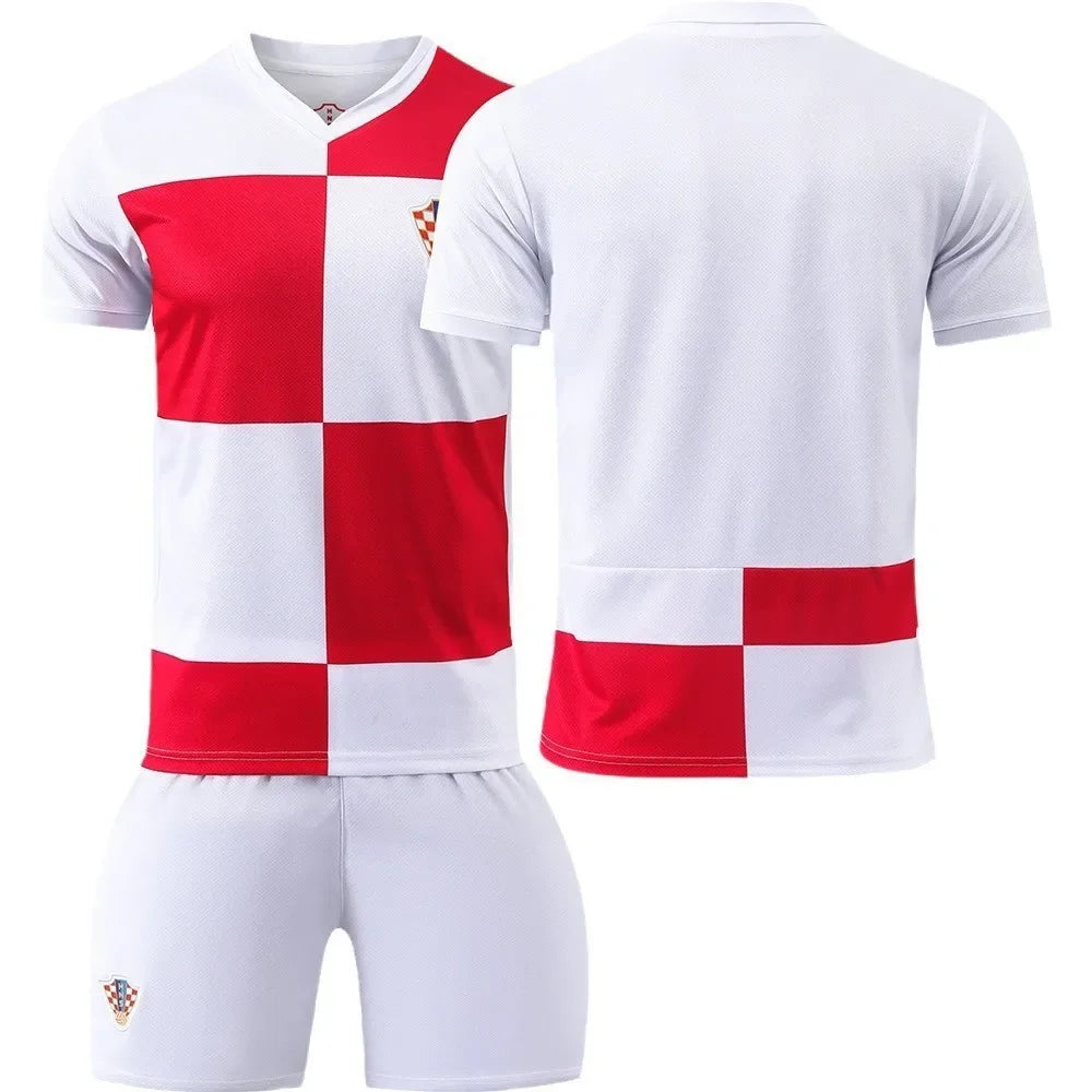 Croatia Home 10 Number Modric Adult Children's Football Jersey Sports Wear Set Cross-Border Sale Sportswear And Uniforms