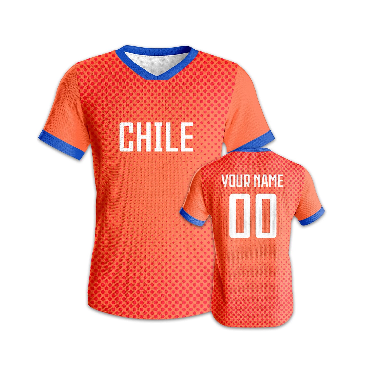 Custom Chile Soccer Jersey Personalized Football Shirt with Printed Name Number Sports Uniform for Fans Men Women Youth