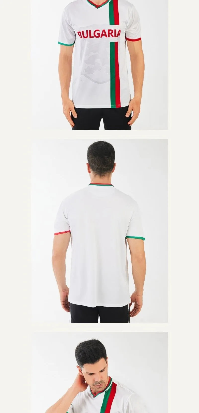 2024 New Bulgarian football jersey, cheering Bulgarian fans shirt, breathable and quick drying soccer uniform