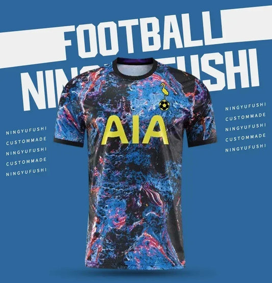 21/22 Season Tottenham Away Jersey Men Football Jersey Short-sleeved Training T-shirts Kid 3D Printed Quick-drying Tees Tops
