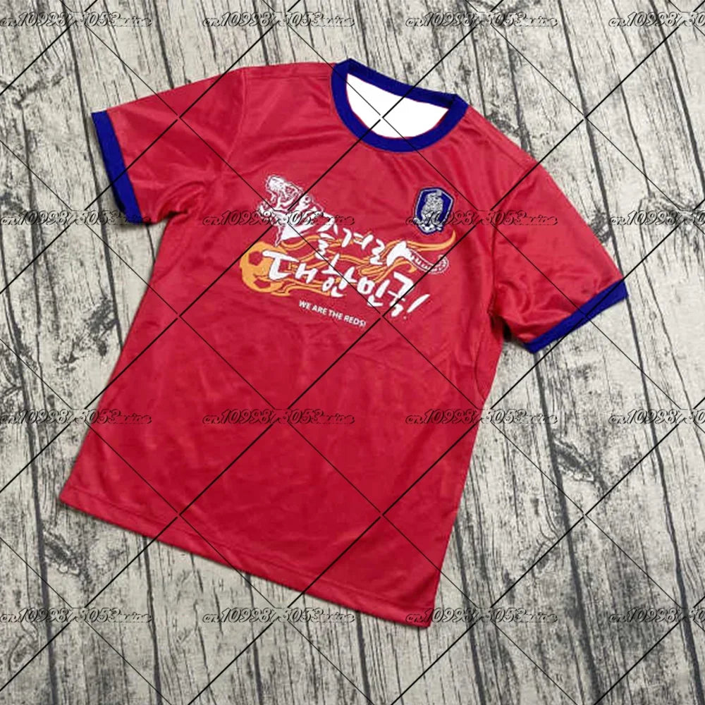 Summer Training Jersey, South Korea Red Devils Fans Football Shirt, Quick-Drying Sports T-Shirts for Adults and Children