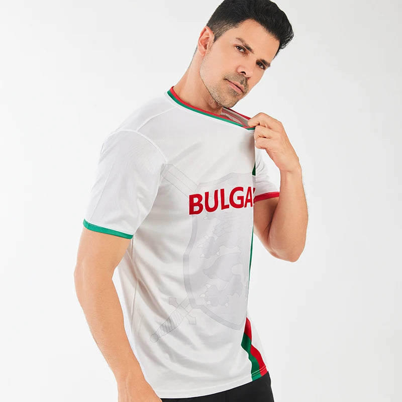 2024 New Bulgarian football jersey, cheering Bulgarian fans shirt, breathable and quick drying soccer uniform